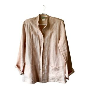 ELLEN MARGARET MOODY | Vintage 100% Linen Blazer Size Medium